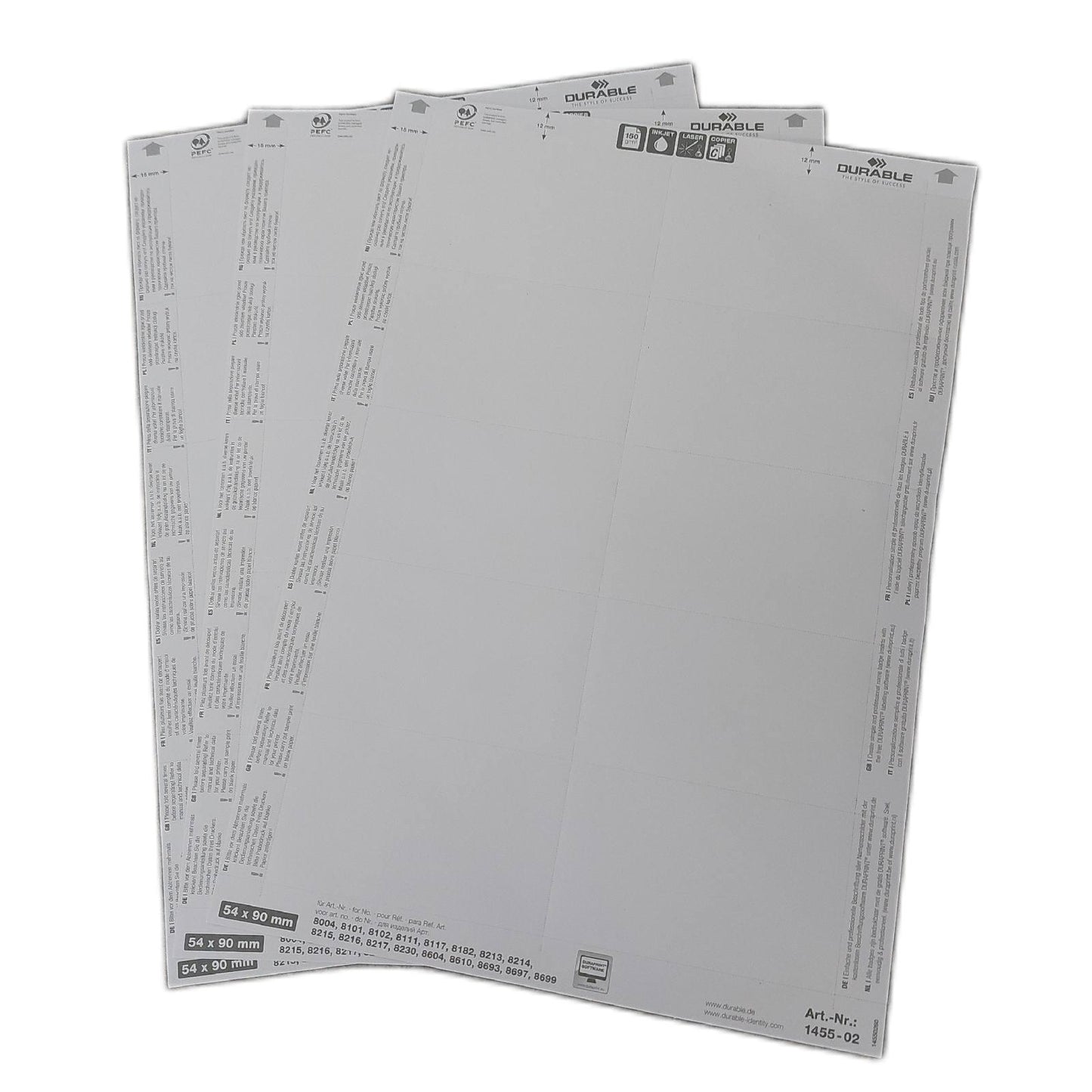 Durable Namensschilder Set Büroorganisation Namensschilder 54 x 90 mm Kombiklemme professionell bequem praktisch