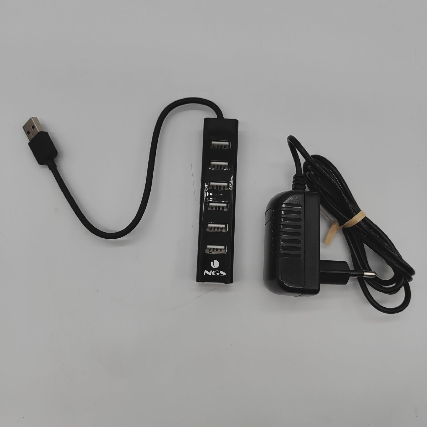 NGS USB Hub Zubehör 7 Ports Adapter 5V1A universell kompatibel für PC Laptop Zubehör