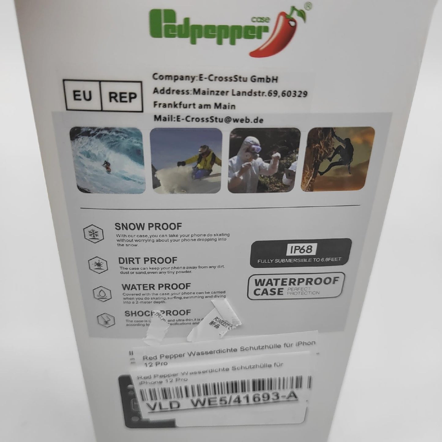 Red Pepper Schutzhülle Smartphone Zubehör iPhone 12 Pro Wasserdicht Schlagfest Schwarz