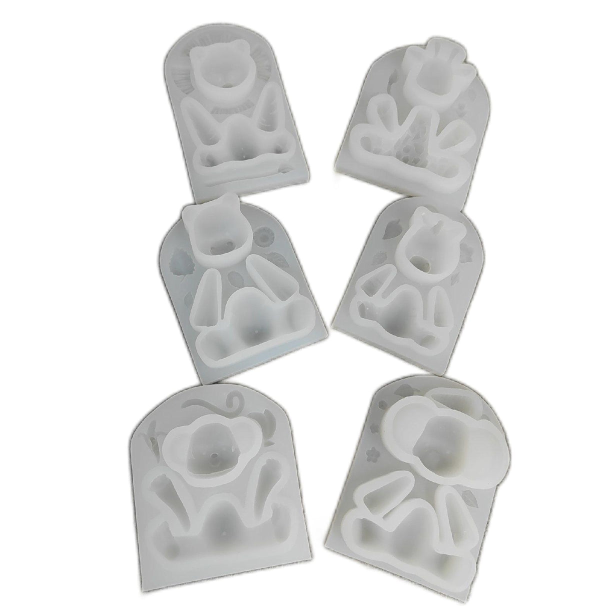 Silikonform Tortendeko Dschungeltier Safari Set 6 Elefant Löwe G