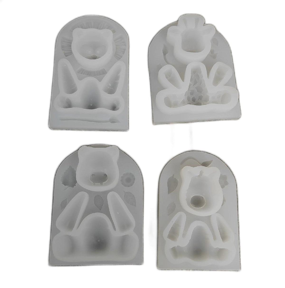 Silikonform Tortendeko Dschungeltier Safari Set 6 Elefant Löwe G
