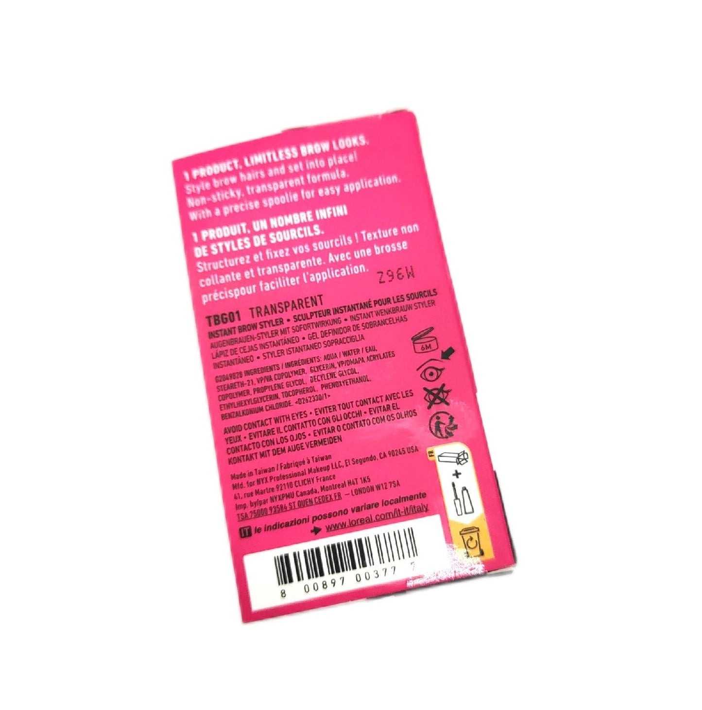 NYX Professional Makeup Long-Lasting Brow Glue 16 Hours