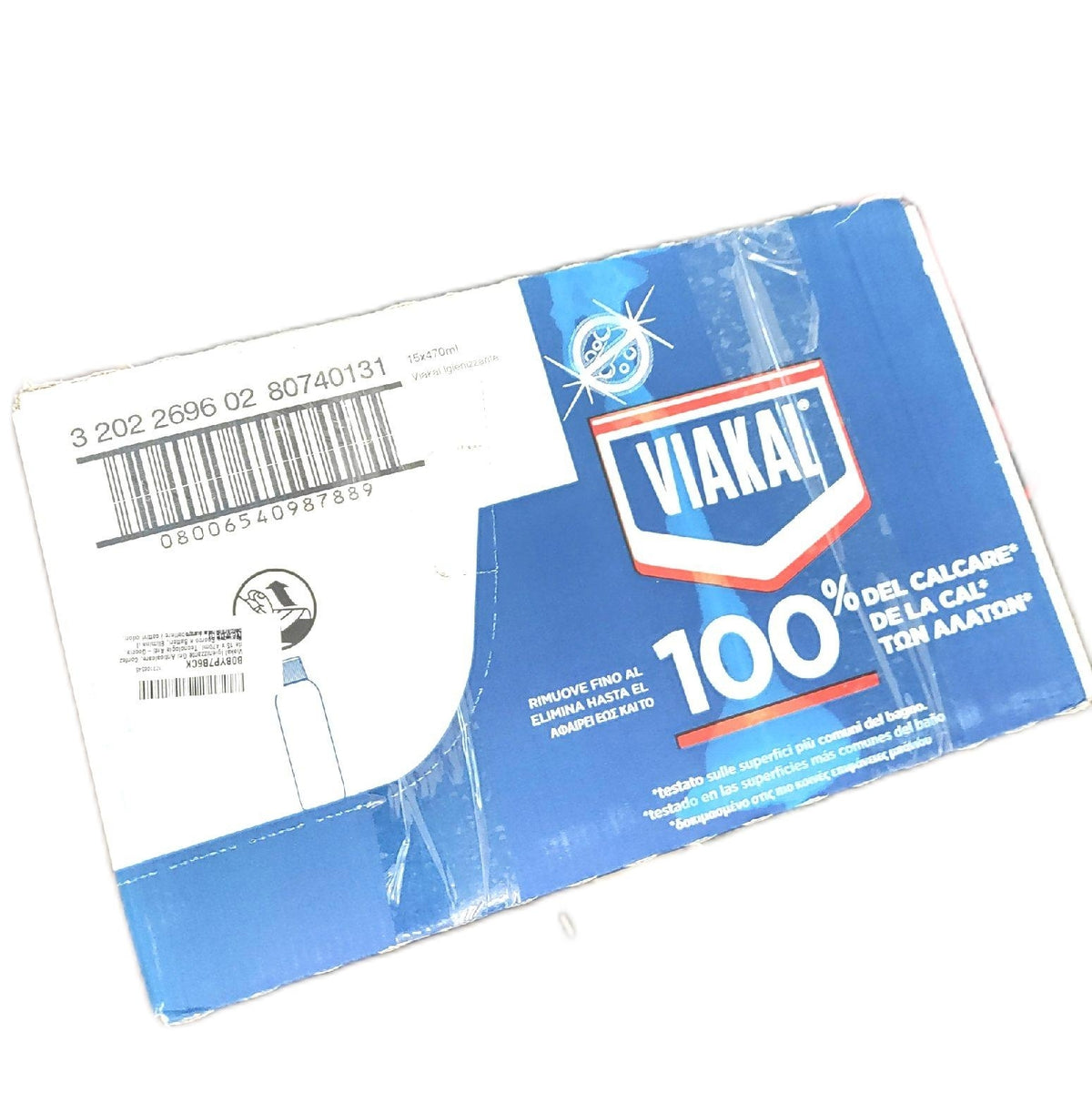 Viakal Anti-Kalk-Gel 15 x 470 ml gegen Kalk mit Anti-Tropf-Technologie