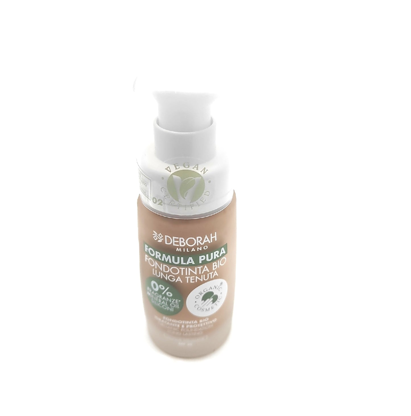 Deborah Foundation Make up Bio Langzeit Foundation 02 Beige Deckkraft Tragekomfort für Haut