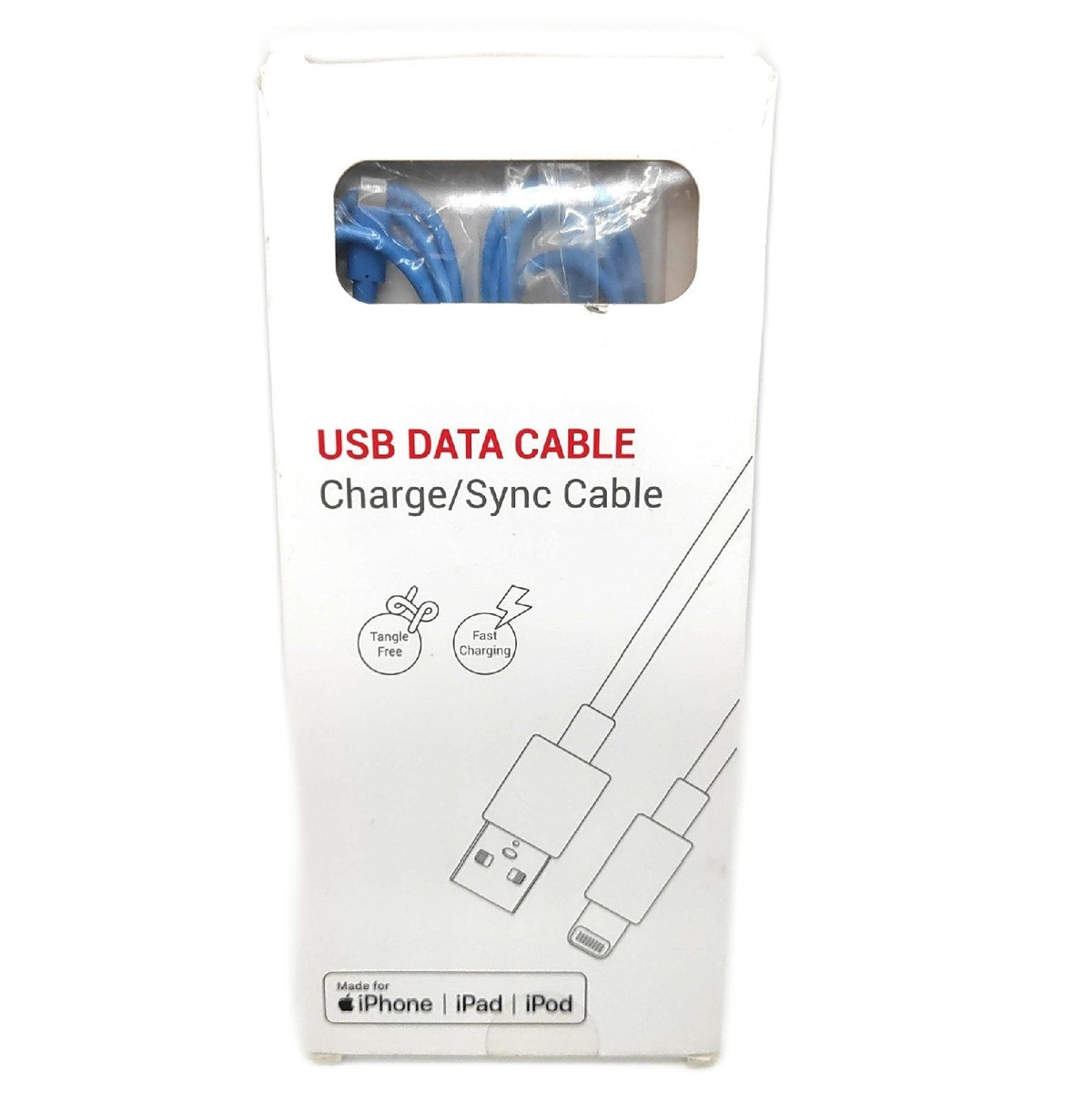 schnelllade Kabel zwei Stück iPhone iPod USB blau laden Handy Tablet
