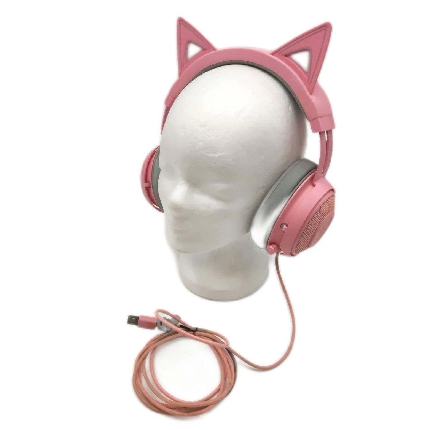 Razer Kraken Kitty Edition Gaming Headset stark verschmutzt Schwarzes Katzenohr-Design