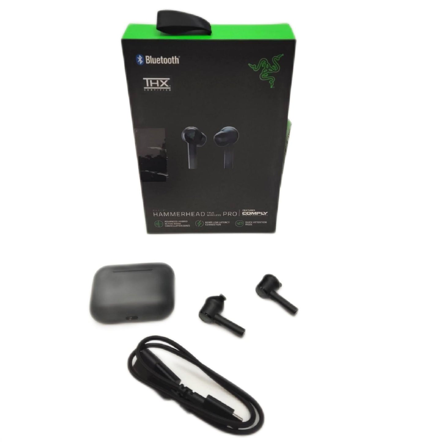 Razer Hammerhead True Wireless Pro THX In Ear Schwarz Defekt Ladeanschluss