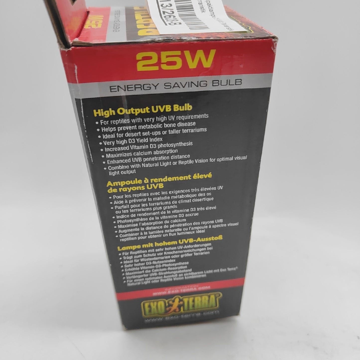 Extreme UVB Kompaktlampe Terraristik Aquaristik und Terraristik 25 Watt Lichtquelle für Reptilienhaltung