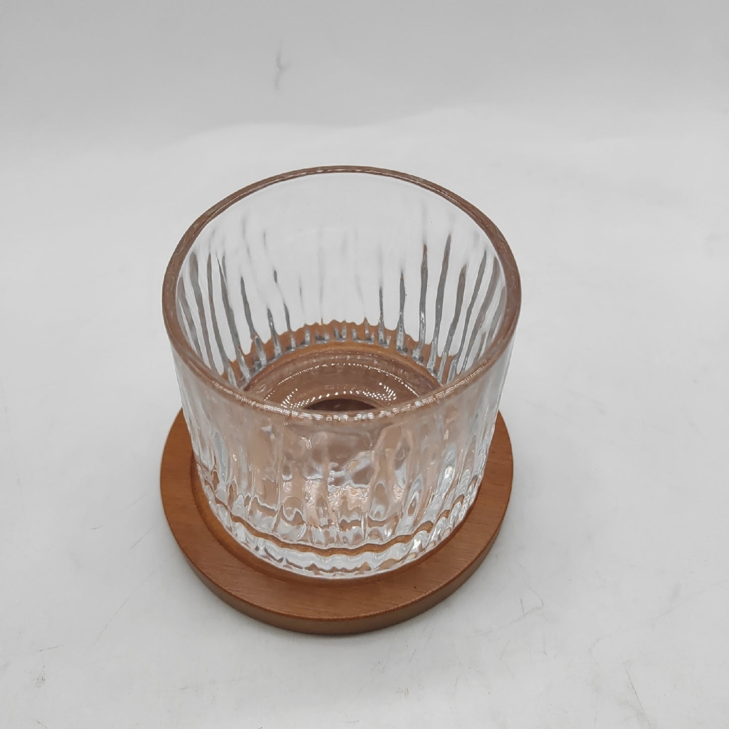 Uten Wasserglas Trinkglas Spirituosen Zubehör Rotierendes Wasserglas 275 ml Bambus Untersetzer Whisky