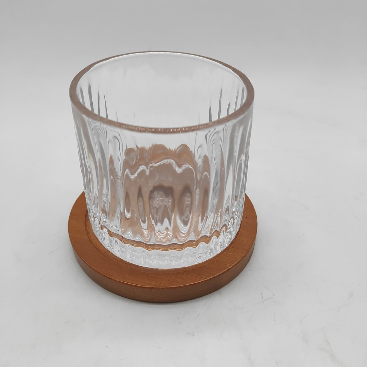 Uten Wasserglas Trinkglas Spirituosen Zubehör Rotierendes Wasserglas 275 ml Bambus Untersetzer Whisky