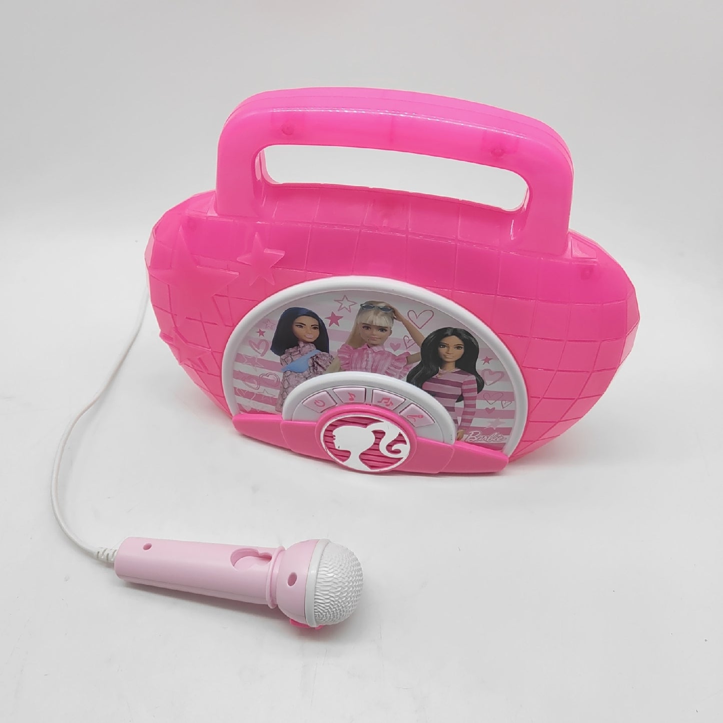 Barbie Boombox Spielzeug Musikgerät Sing Along Mikrofon blinkende Lichter Spaß