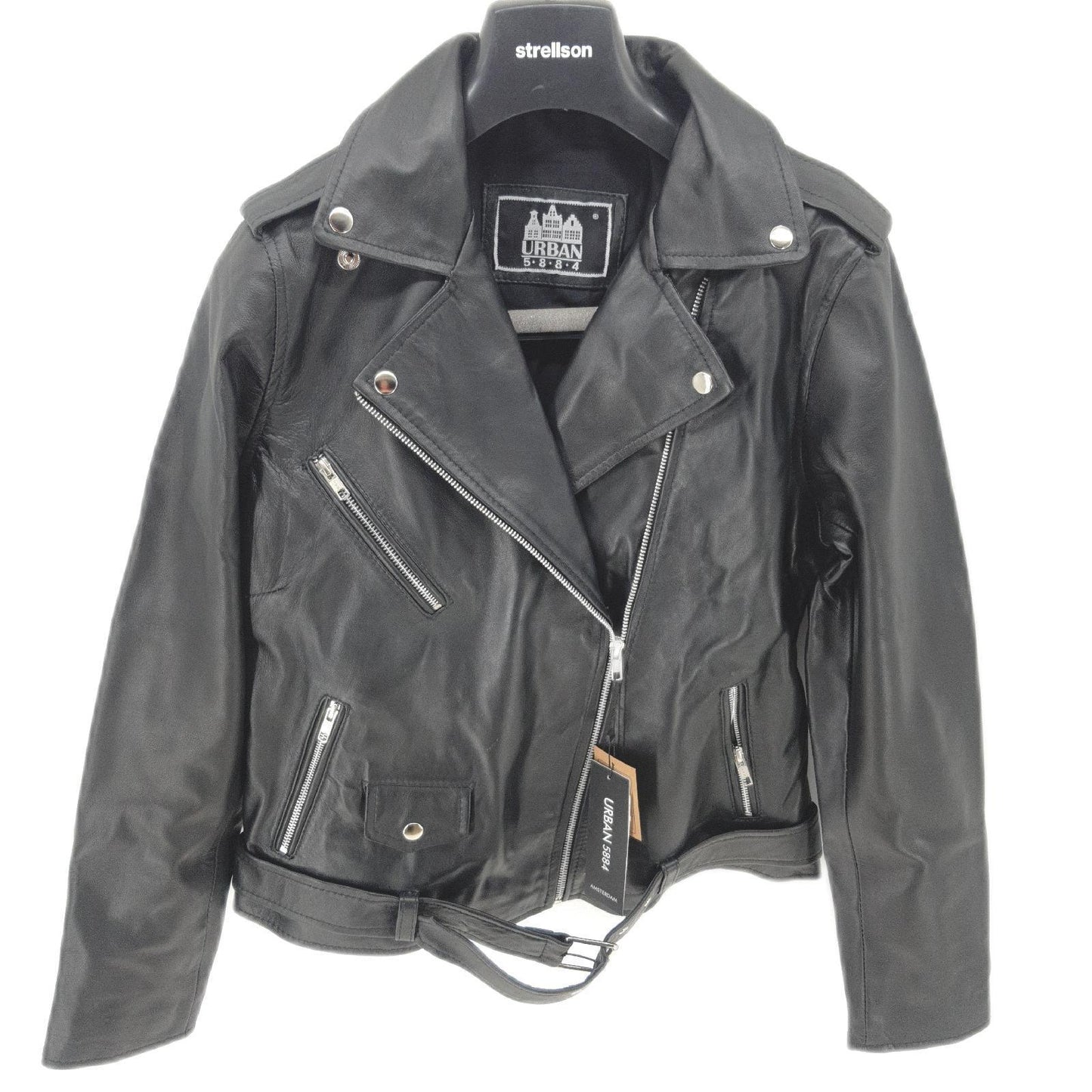 Urban Leather UR-273, Classic perfecto damen, schwarz 4XL, UR-268