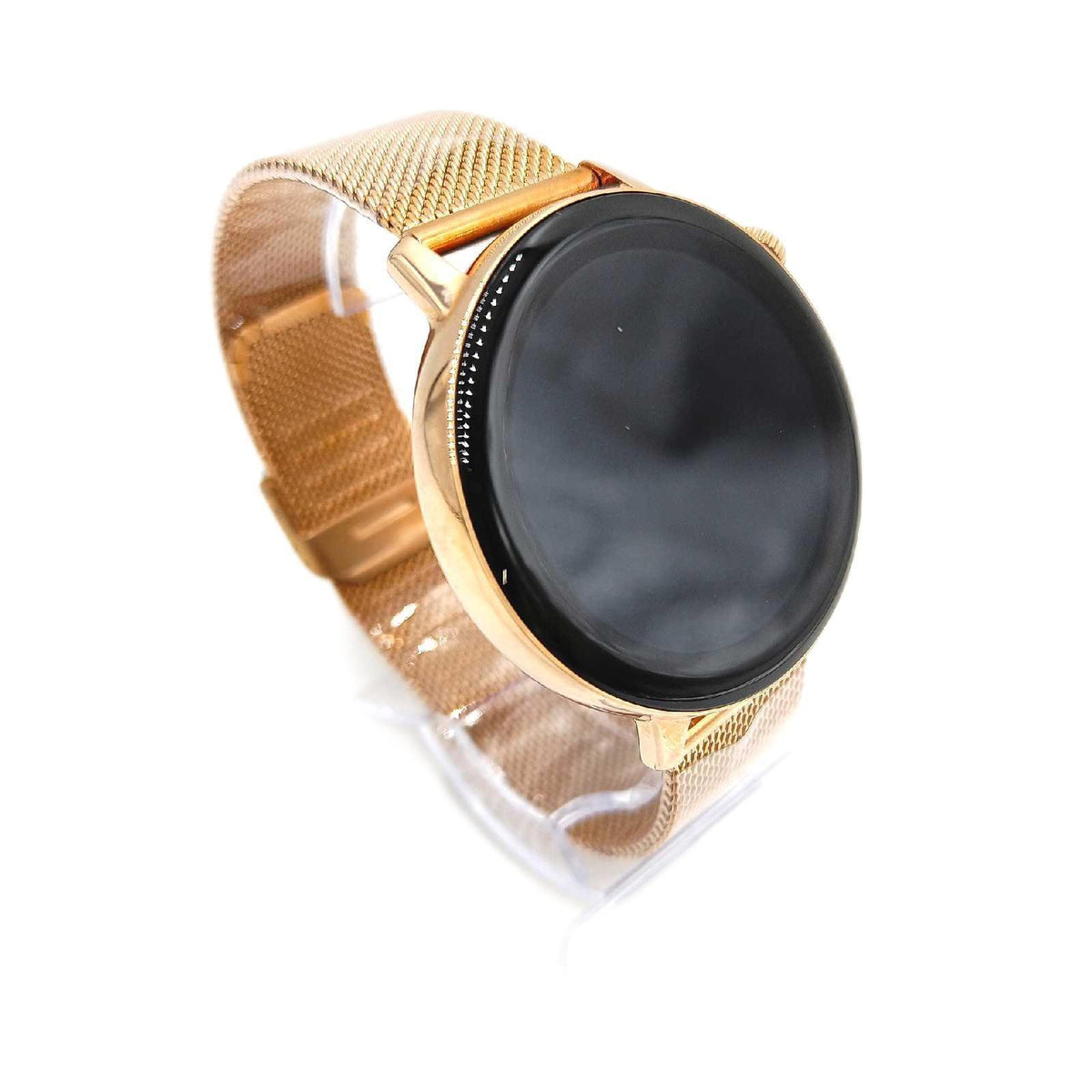 LUNIQUESHOP UESHOP Connected Damen Smartwatch rund AMOLED SpO2 Herzfrequenz Blutdruck Roségold