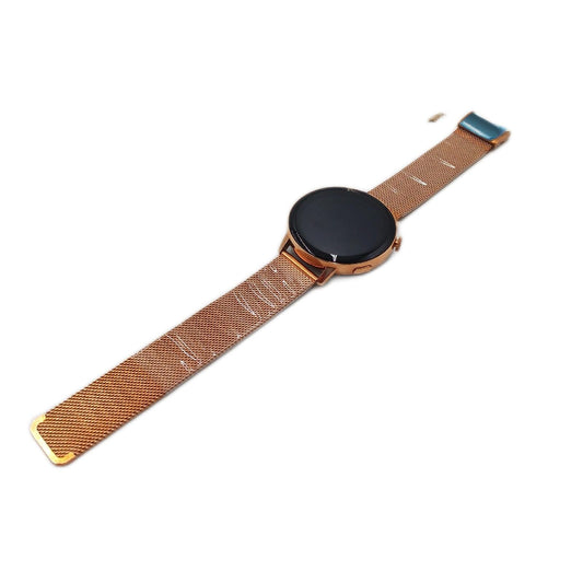 LUNIQUESHOP UESHOP Connected Damen Smartwatch rund AMOLED SpO2 Herzfrequenz Blutdruck Roségold