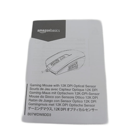 Amazon Basics Gaming Maus Computerzubehör Modell mit 12000 dpi Präzision Steuerung für Gamer