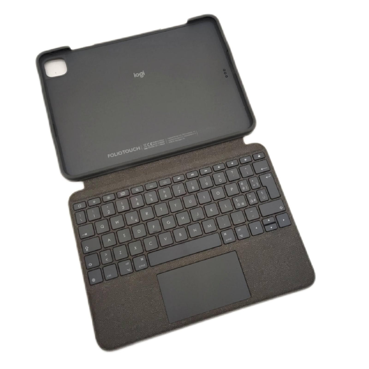 Logitech Folio Touch iPad Hülle Tastatur  Trackpad und Smart Connector für 11 Zoll iPad Pro Modell: A1980  A2013  A1934  A1979  A2228  A2068  A2230  A2231 Italienisches QWERTY-Layout Grafit