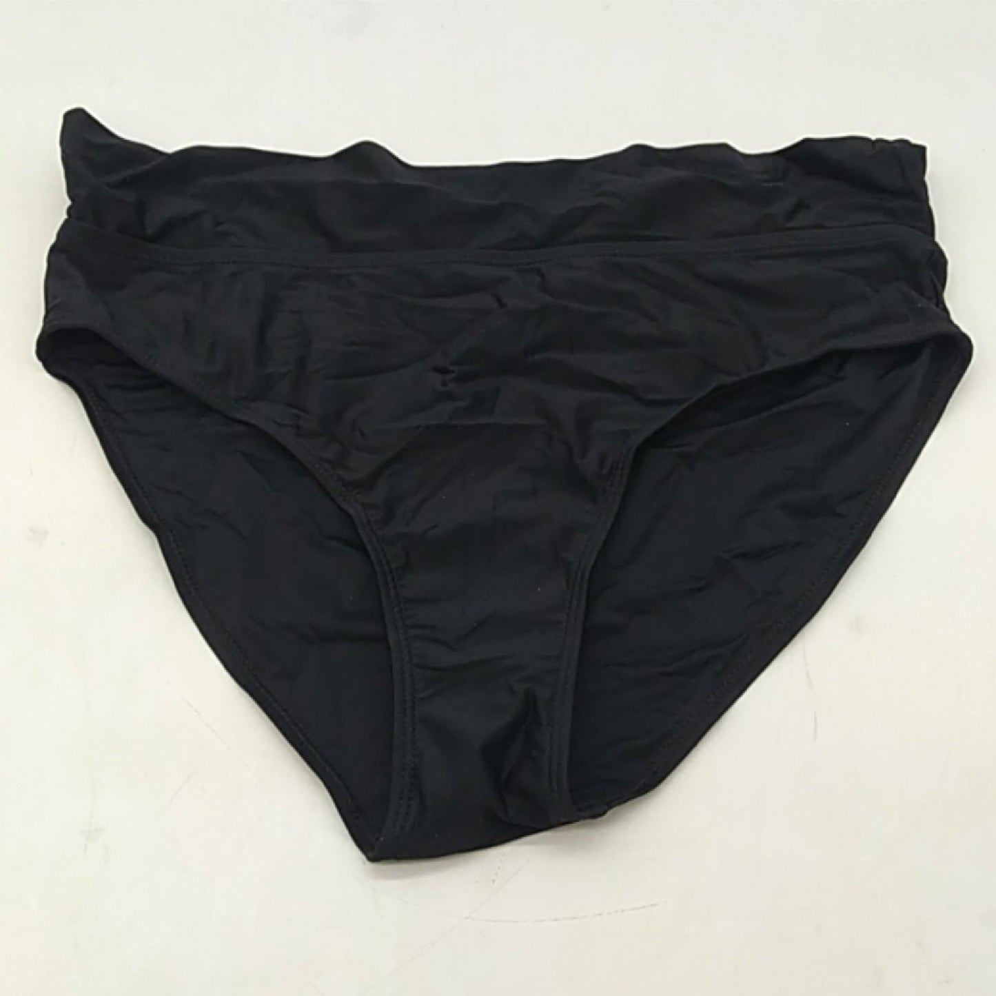BLENCOT Damen Tankini Badeanzug Rundhalsausschnitt Rüsche Größe L schwarz weiblich Bademode Elegant