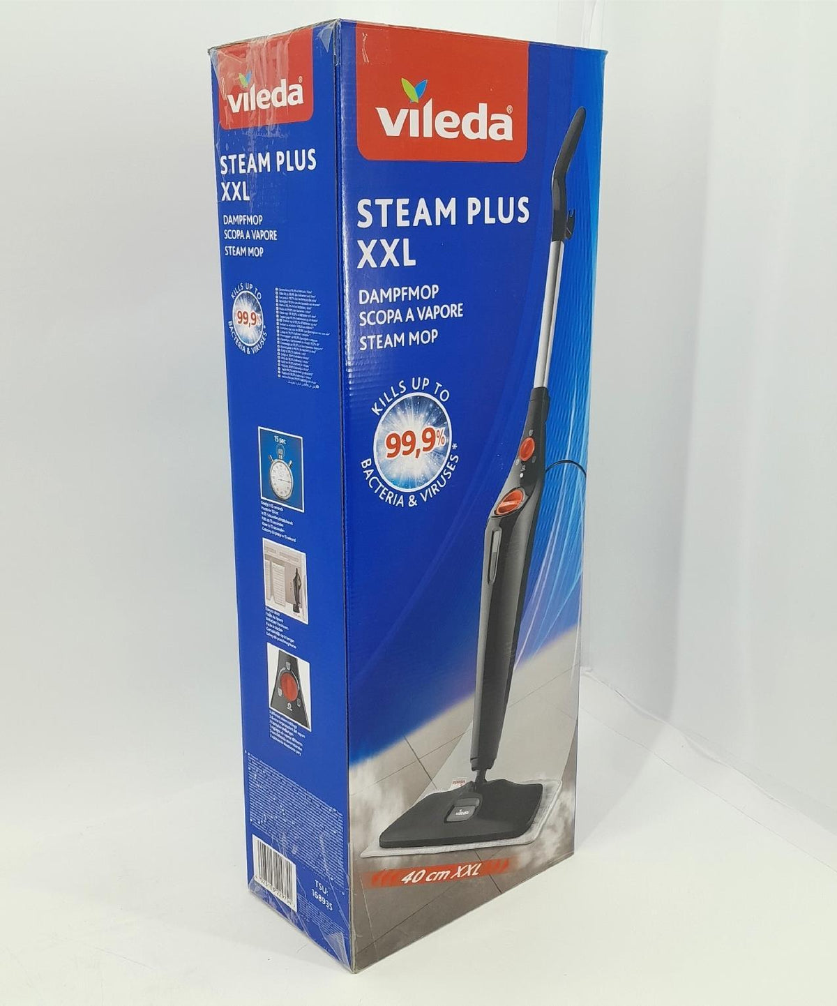 Vileda Steam PLUS Dampfreiniger XXL PowerPad Hygiene Reiniger Dampf Haushaltsgerät