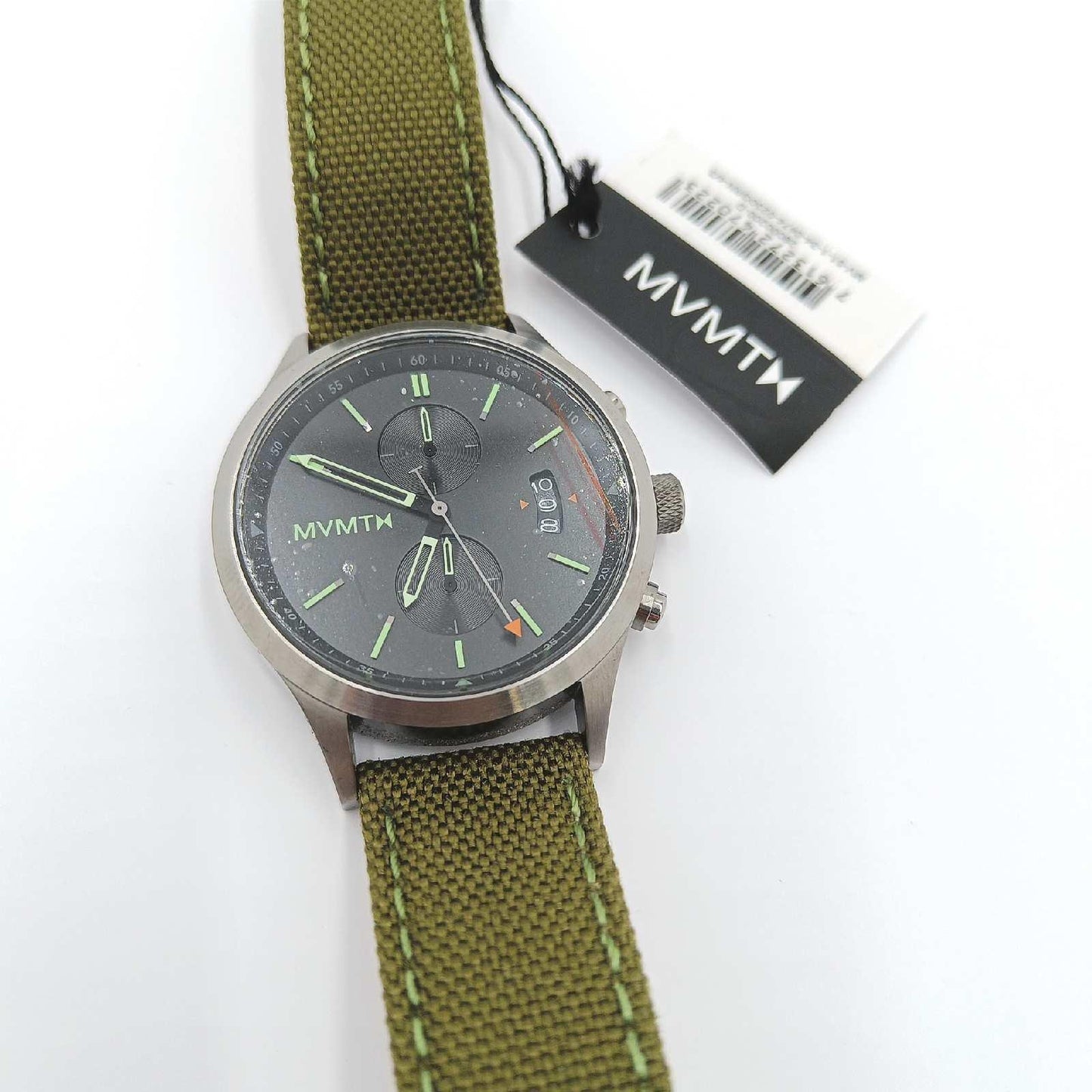 MVMT Chronograph Quarz Uhr für Herren mit Olivengrünes Nylonband - 28000200-D