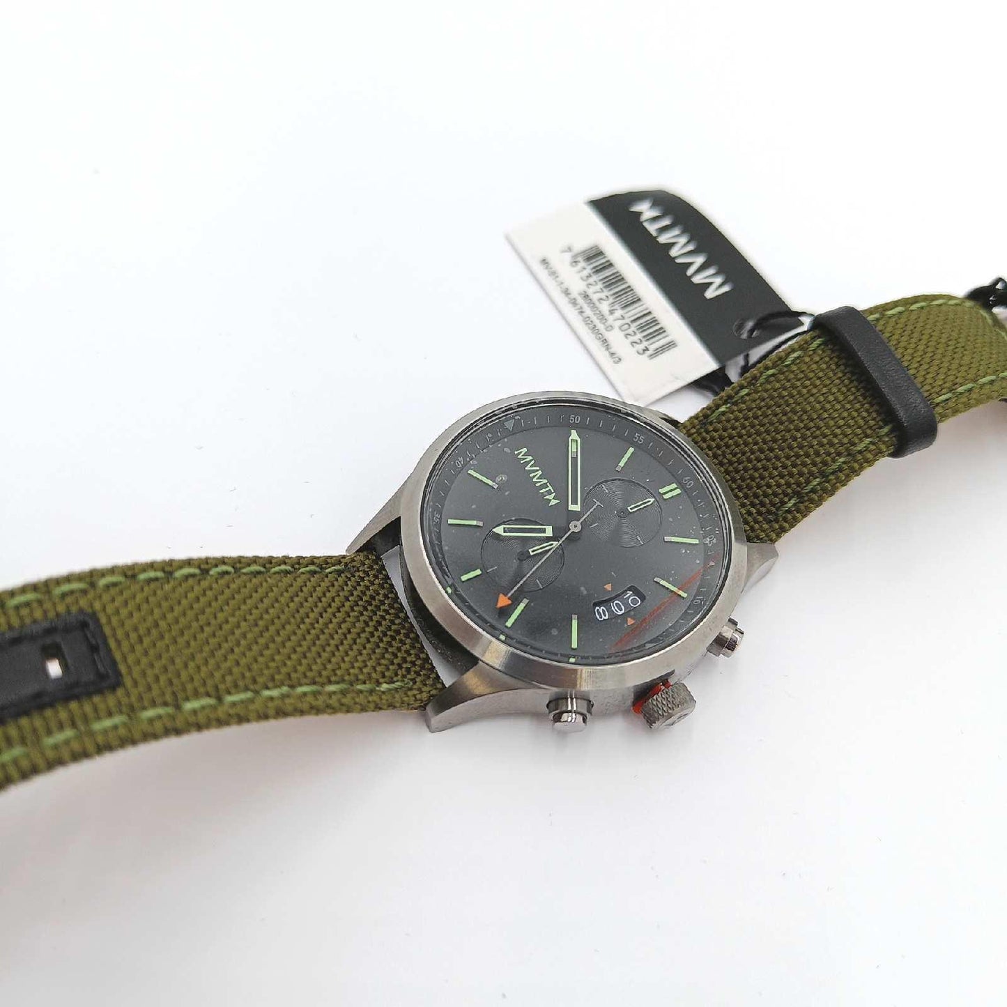 MVMT Chronograph Quarz Uhr für Herren mit Olivengrünes Nylonband - 28000200-D