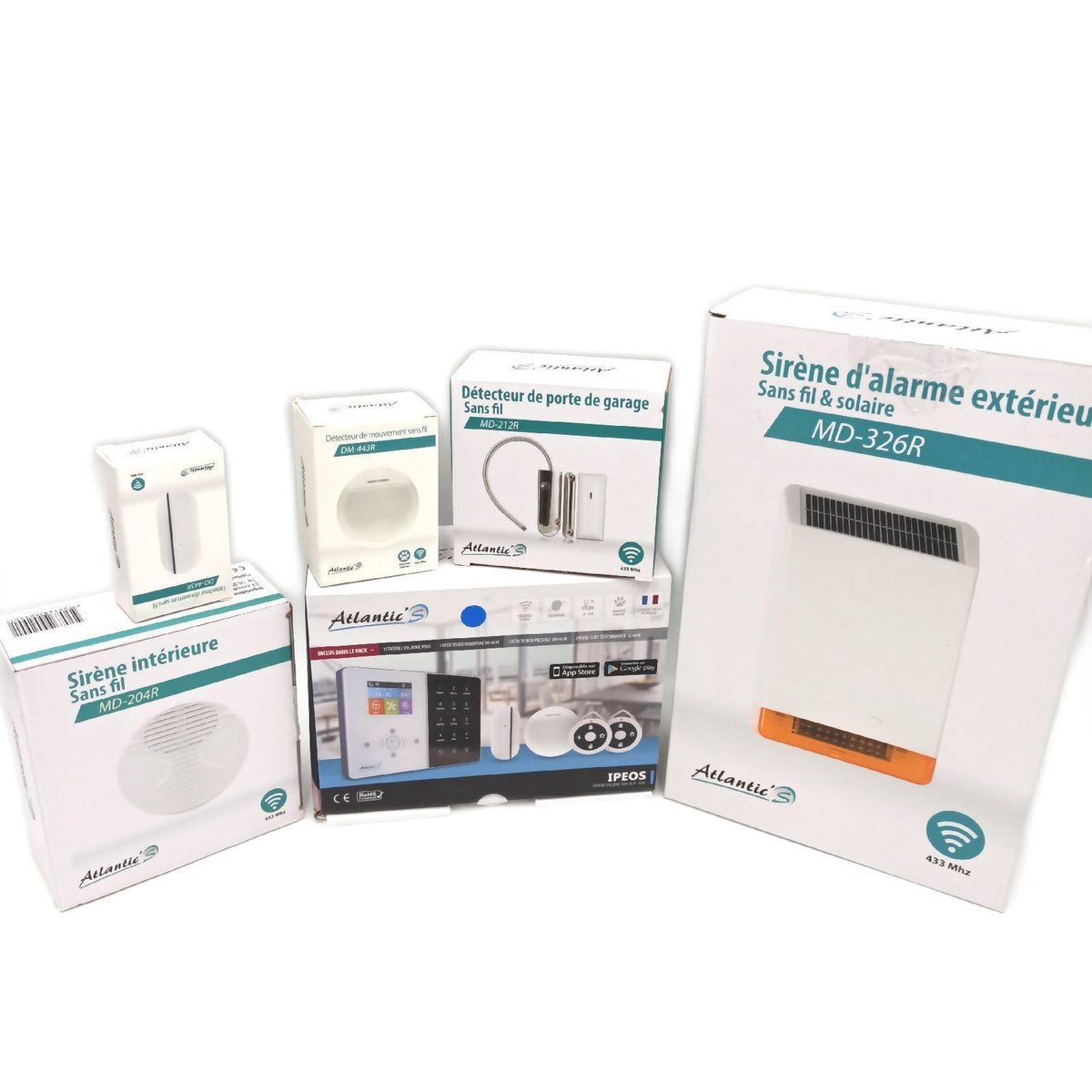 Drahtloser IP-Hausalarm IPEOS - Kit 6 MD-326R - Atlantic'S