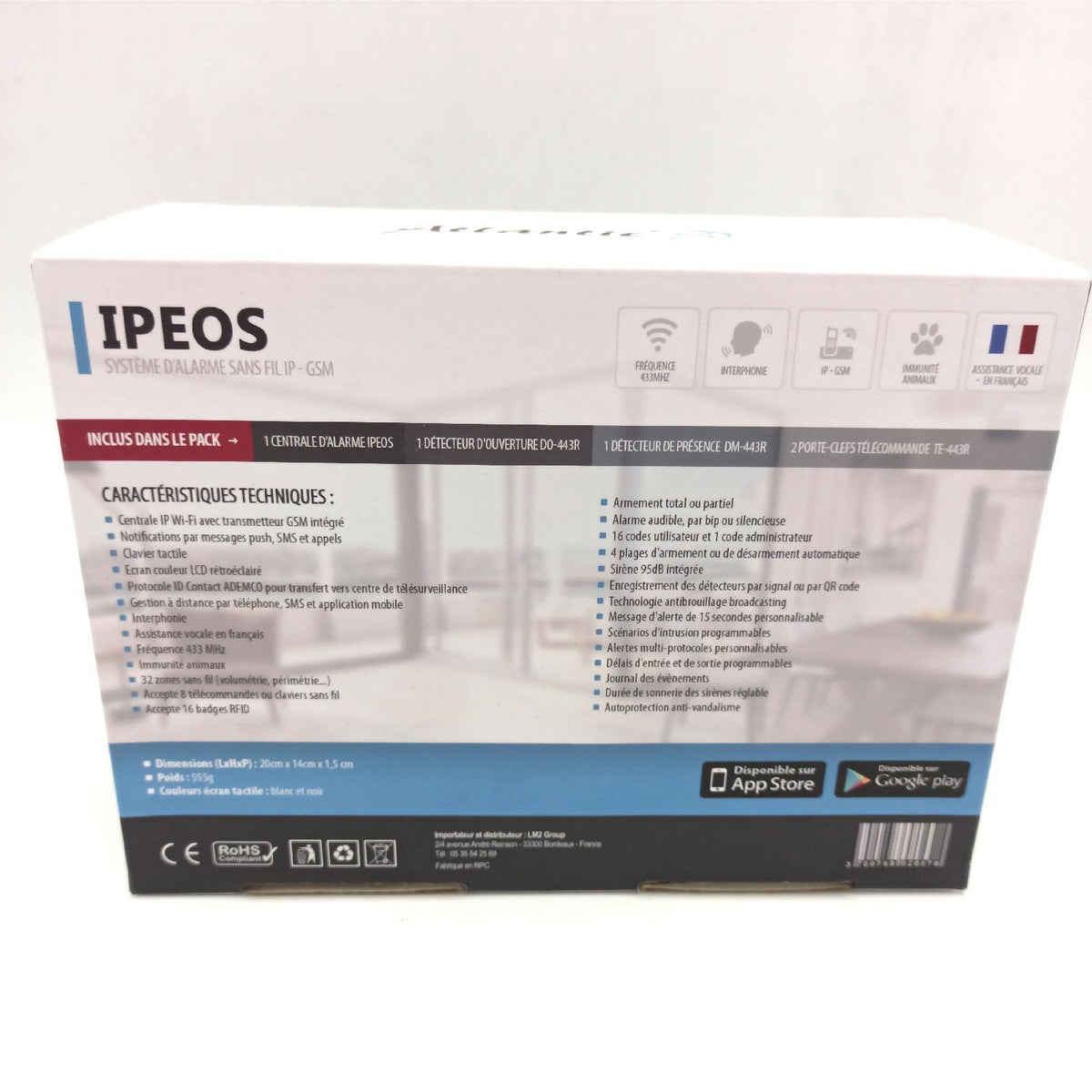Drahtloser IP-Hausalarm IPEOS - Kit 6 MD-326R - Atlantic'S