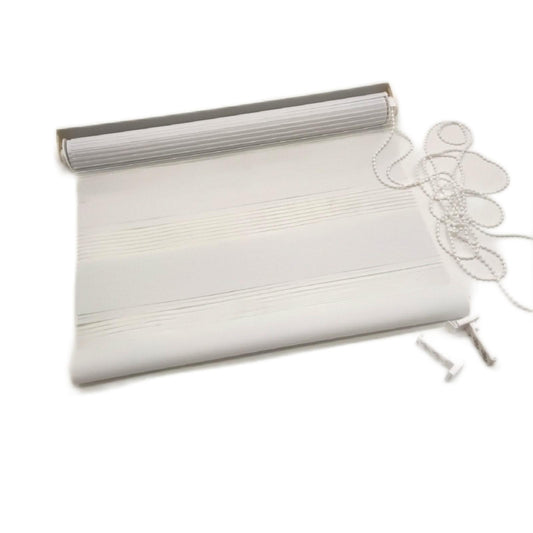 Blindecor - Indus doppelrollo klemmfix ohne bohren - duo rollo klemmfix Gebrochenes Weiß - 47 x 180 cm (Breite x Länge) Stoffgröße 44 x 175 cm