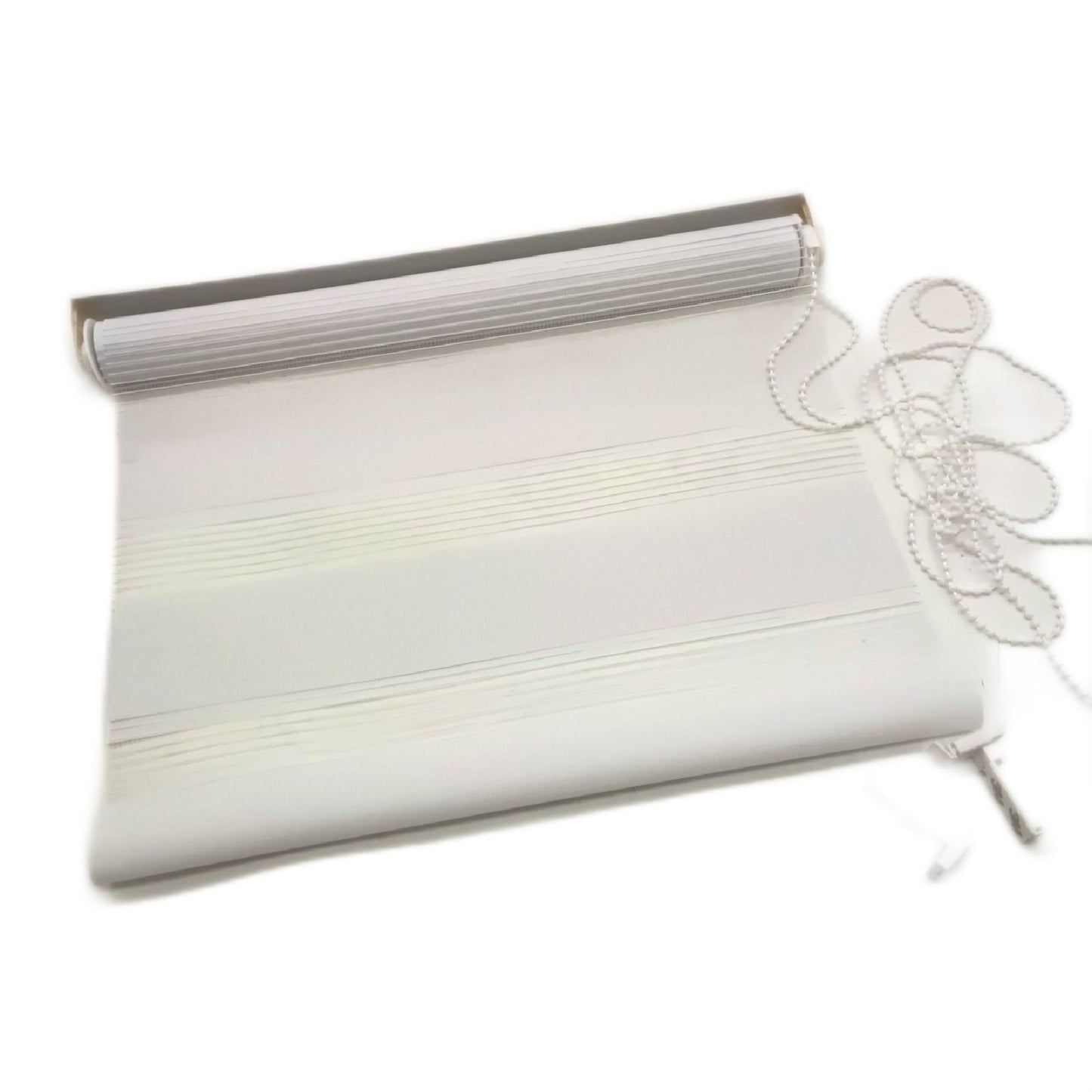 Blindecor - Indus doppelrollo klemmfix ohne bohren - duo rollo klemmfix Gebrochenes Weiß - 47 x 180 cm (Breite x Länge) Stoffgröße 44 x 175 cm
