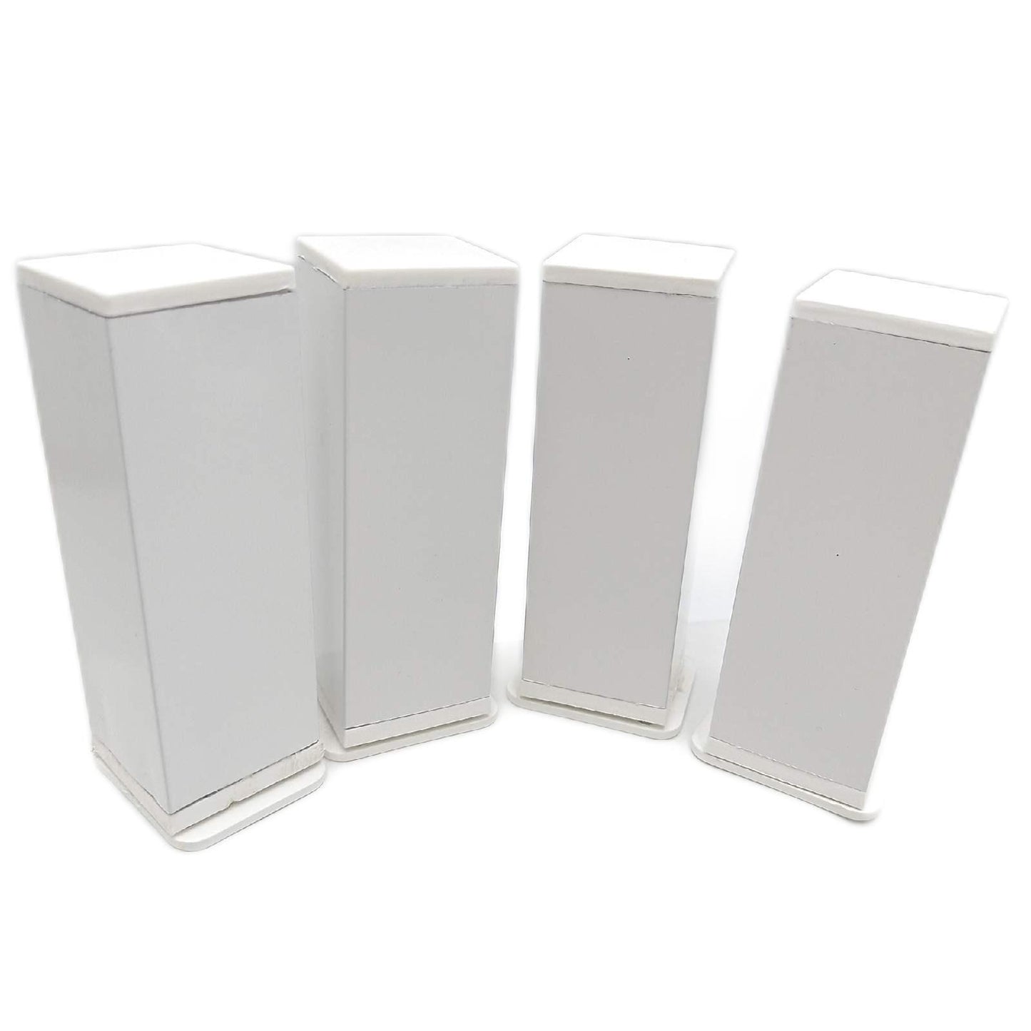 Alusfera Möbelfüße - Höhenverstellbar - Möbelfüße Verstellbare - Möbelfuß - Schrankfüsse - Möbelbeine 4 Stück 40x40mm - Metal Füße für Möbel 120mm - Möbelzubehör - Weiß