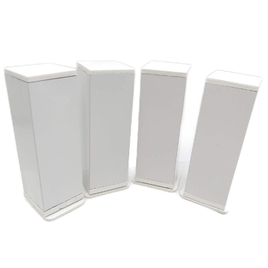 Alusfera Möbelfüße - Höhenverstellbar - Möbelfüße Verstellbare - Möbelfuß - Schrankfüsse - Möbelbeine 4 Stück 40x40mm - Metal Füße für Möbel 120mm - Möbelzubehör - Weiß
