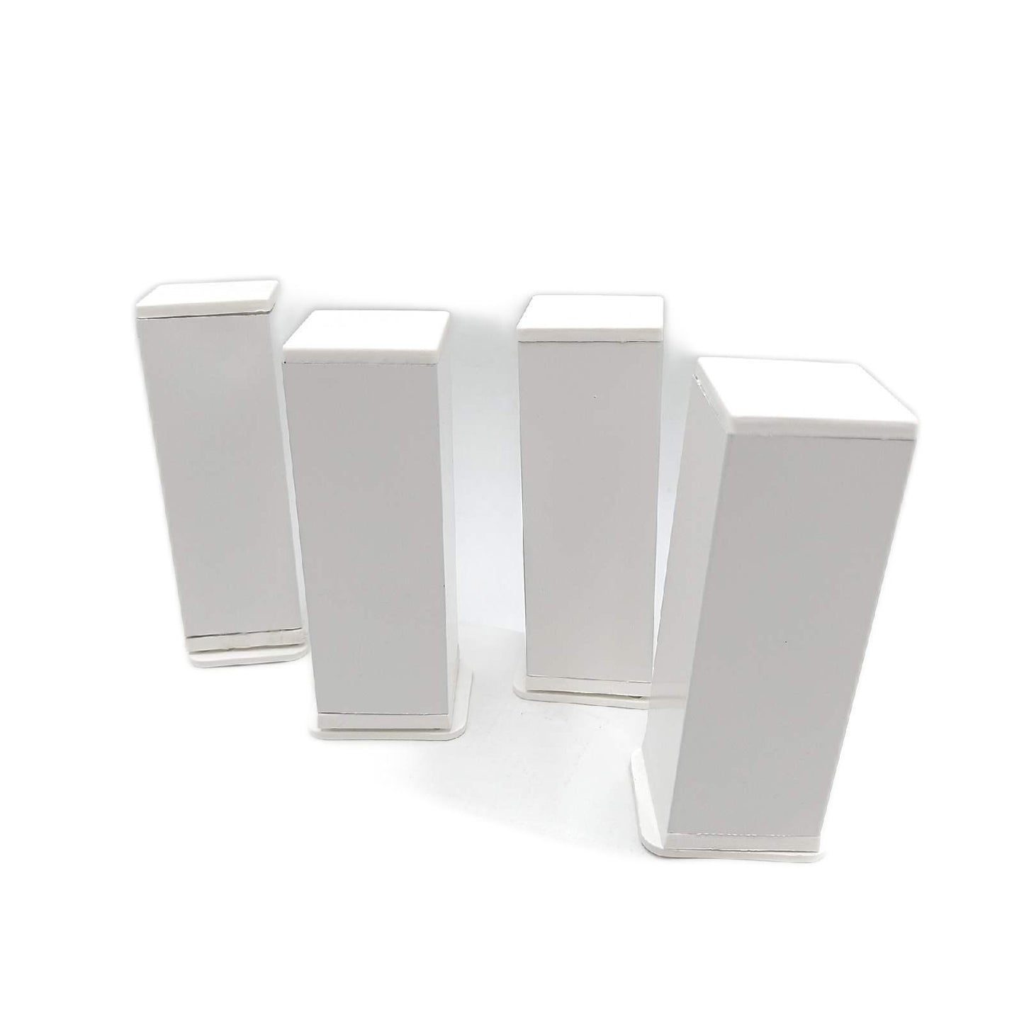 Alusfera Möbelfüße - Höhenverstellbar - Möbelfüße Verstellbare - Möbelfuß - Schrankfüsse - Möbelbeine 4 Stück 40x40mm - Metal Füße für Möbel 120mm - Möbelzubehör - Weiß
