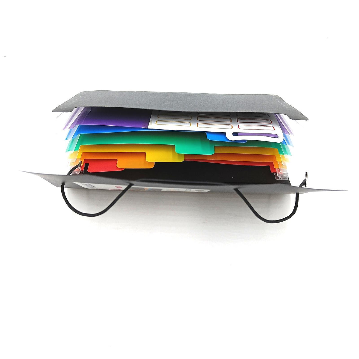 Viquel Rainbow Class – Ordnungsmappe für Büro – Dokumententasche mit 6 Positionen – Organizer für Büro ausziehbar – Ordnungsmappe aus Kunststoff