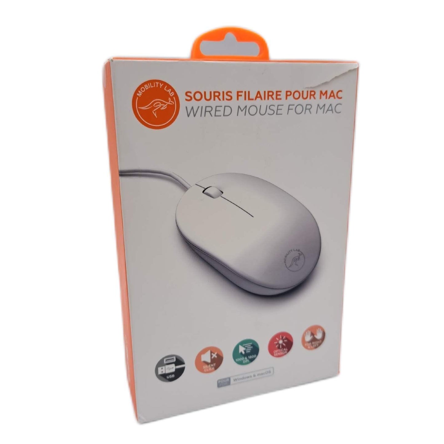 Mobility Lab Optische Maus Computer Zubehör ML301884 1600 DPI für Mac und PC ergonom
