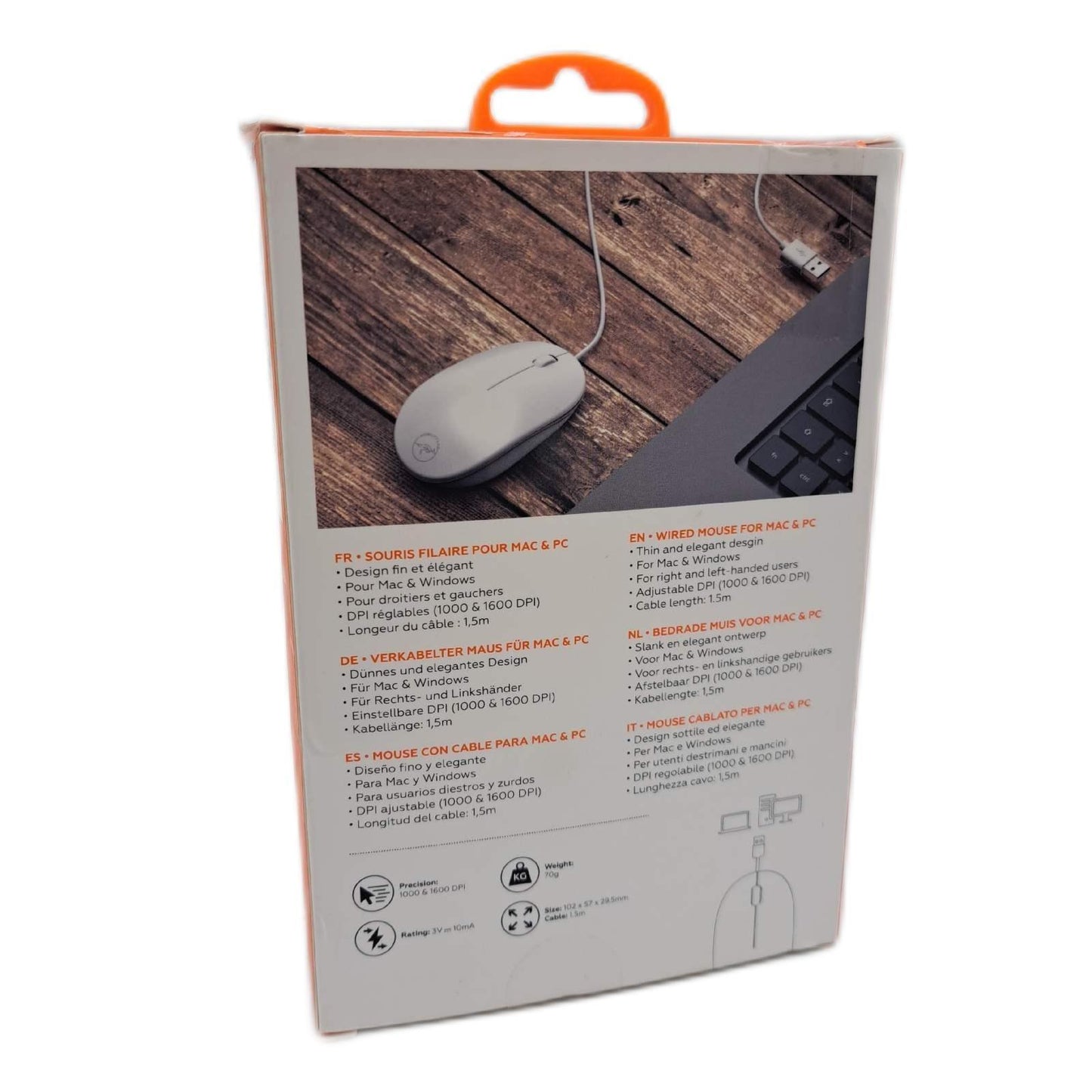 Mobility Lab Optische Maus Computer Zubehör ML301884 1600 DPI für Mac und PC ergonom