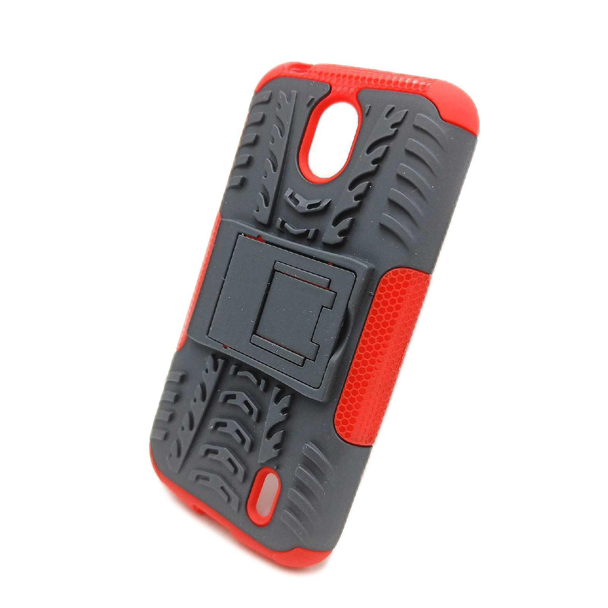 Nokia 1 Hülle TenYll 2in1 Silikon Rückseite Schutzhülle Heavy Duty Tough Rugged Shock Proof Case Mit Halterung Doppeltem Schutz Cover für Nokia 1 -Rot