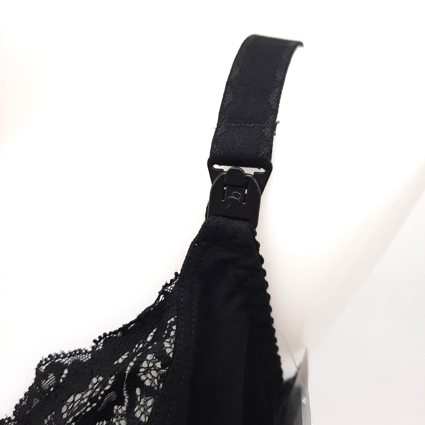 Teyli Damen Still BH - BH Bügel - BH Grosse Grössen Umstandskleidung mit Spitze - Still BH Große Brüste - Damen-BHS Stillen Schwarz 85J
