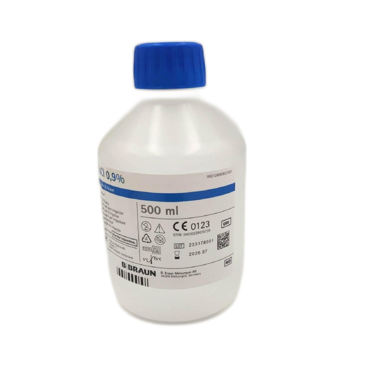 B-Braun - Ecotainer sterile Salzlösung zur schnellen Spülung mit einem hohen Volumen der Lösung  500 ml  36555