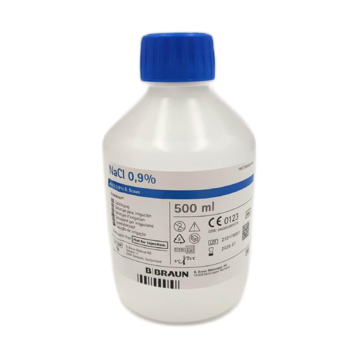 B-Braun - Ecotainer sterile Salzlösung zur schnellen Spülung mit einem hohen Volumen der Lösung  500 ml  36555
