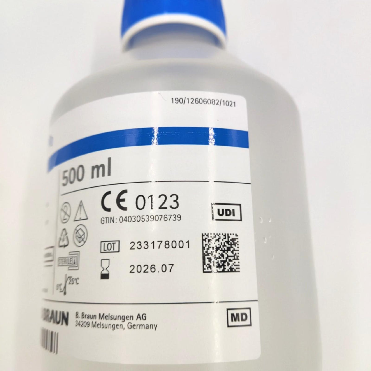 B-Braun - Ecotainer sterile Salzlösung zur schnellen Spülung mit einem hohen Volumen der Lösung  500 ml  36555