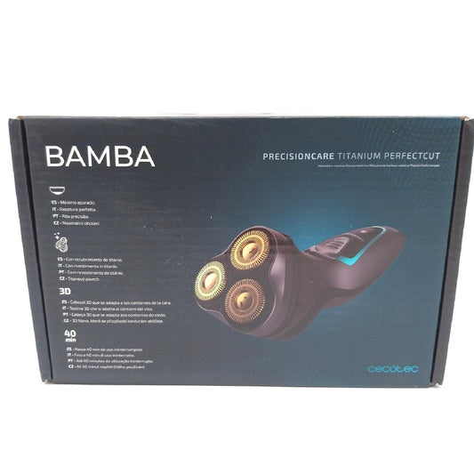 Cecotec Bamba Rasierer Präzisionspflege Titanium PerfectCut 8W Männer schnurlos