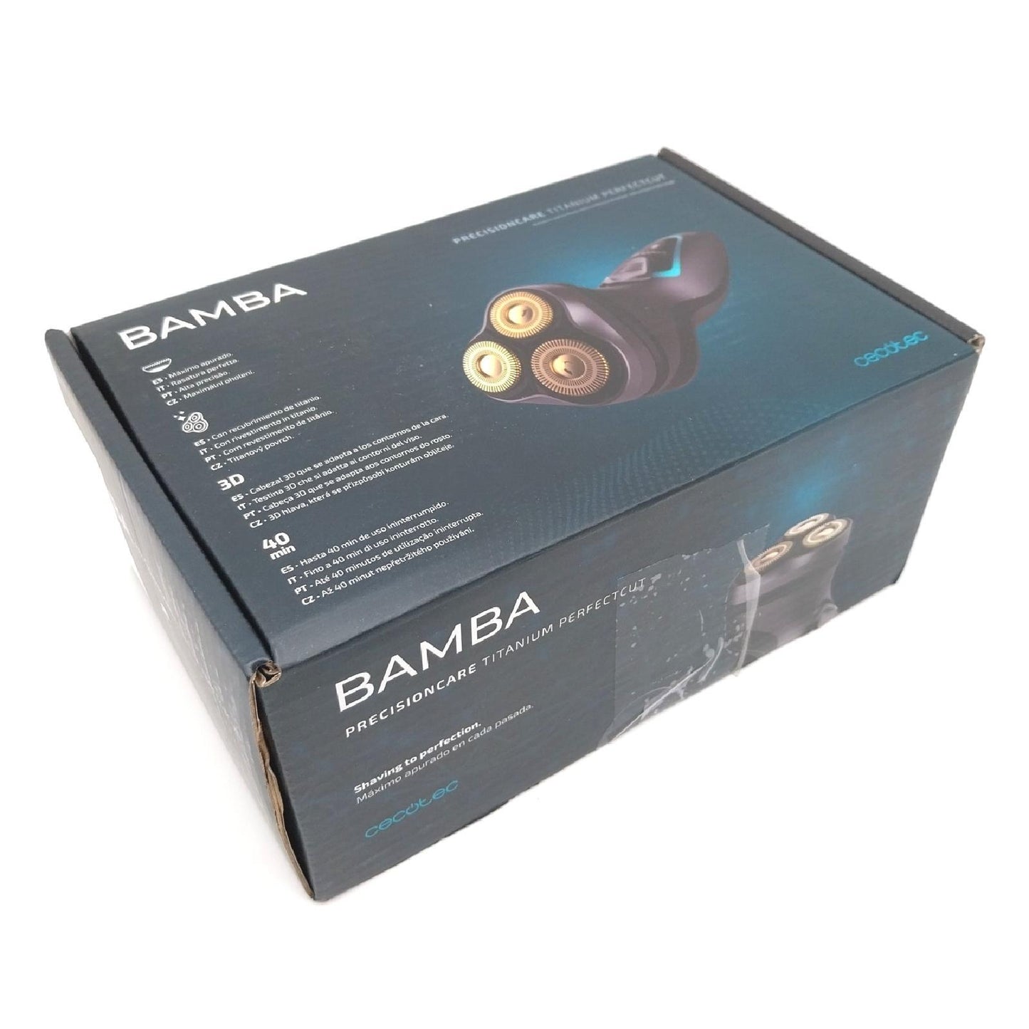 Cecotec Bamba Rasierer Präzisionspflege Titanium PerfectCut 8W Männer schnurlos