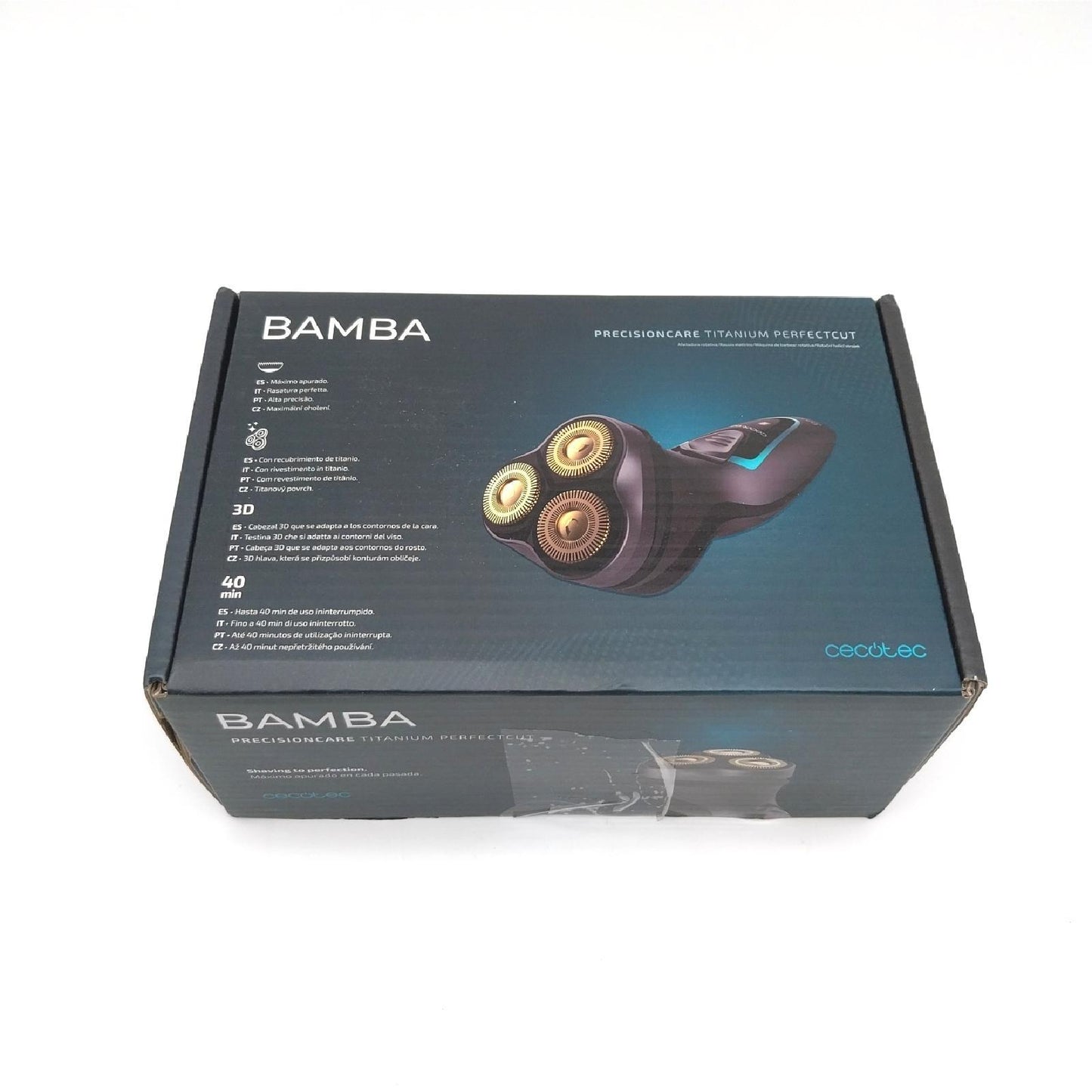 Cecotec Bamba Rasierer Präzisionspflege Titanium PerfectCut 8W Männer schnurlos